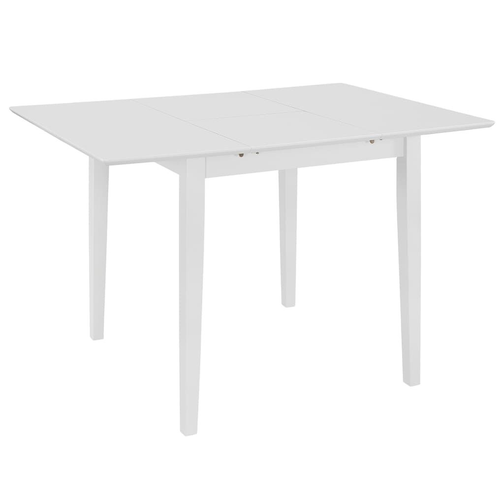 VidaXL Uitschuifbare Eettafel Wit - 80-120cm - 35% Korting!