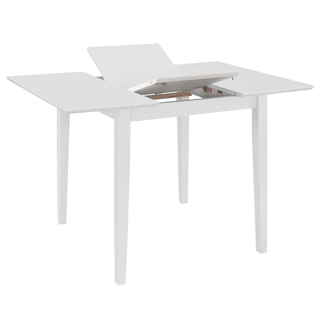 VidaXL Uitschuifbare Eettafel Wit - 80-120cm - 35% Korting!