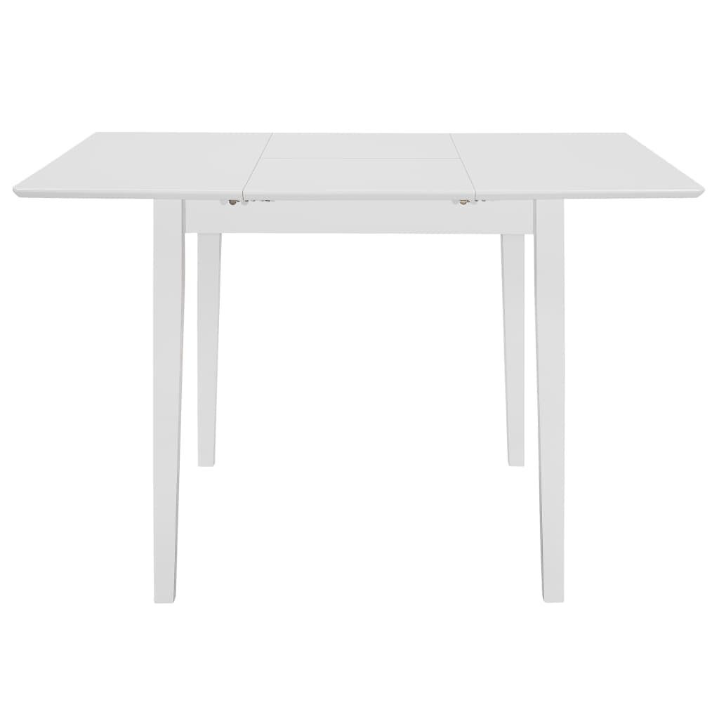 VidaXL Uitschuifbare Eettafel Wit - 80-120cm - 35% Korting!
