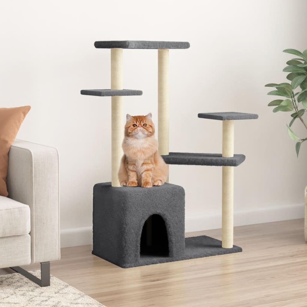 Kattenmeubel met Krabpalen - Donkergrijs - 35% Korting!