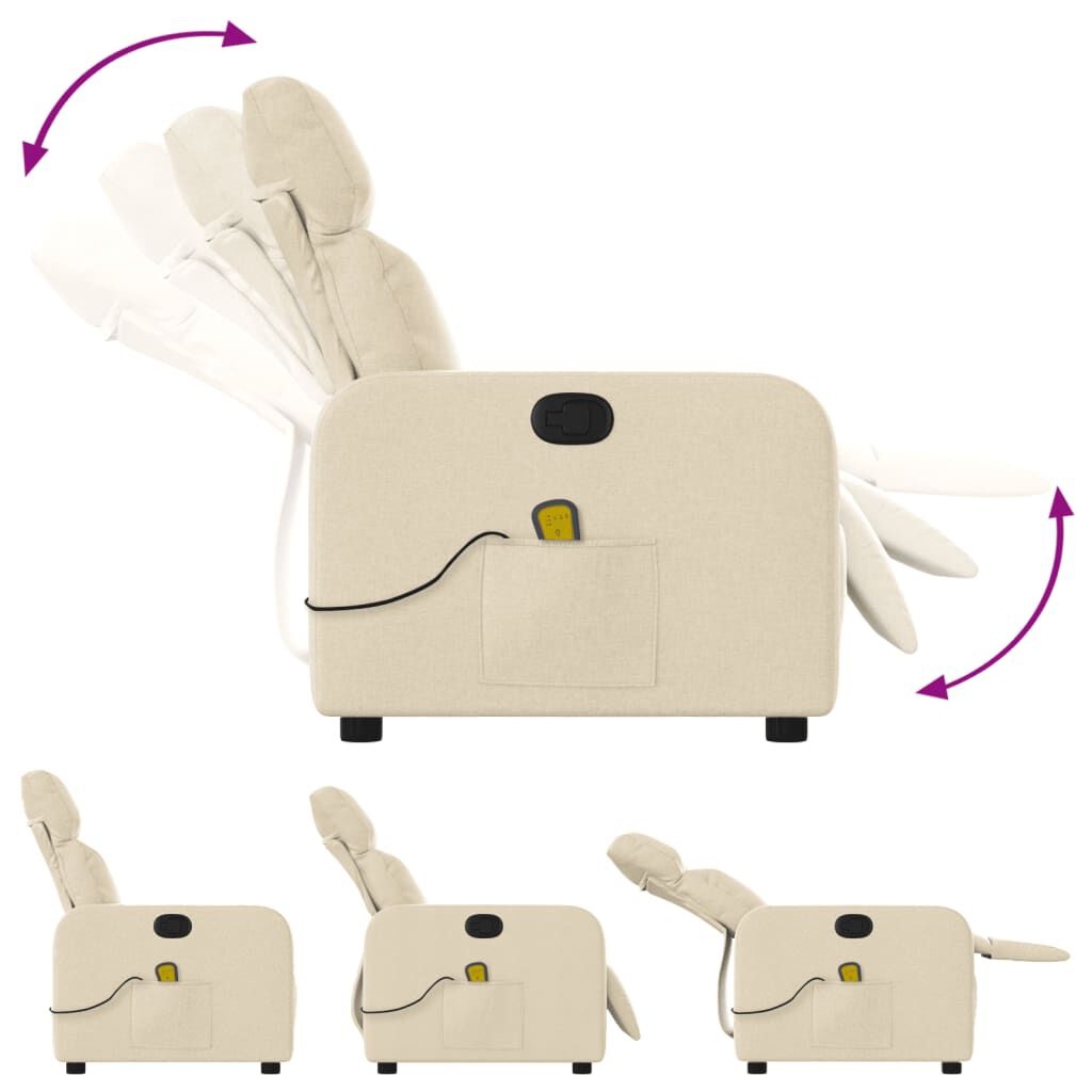 vidaXL Massagestoel Crème - 41% Korting! Relax!