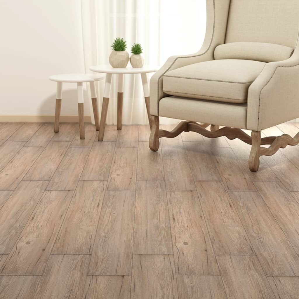 41% Korting! Zelfklevende PVC Vloerplanken Eiken Bruin - 5m²
