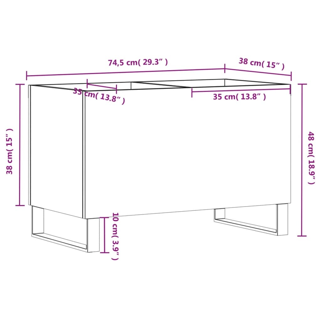 Platenkast Grijs Sonoma Eiken - 60% Korting! (lichte krasjes)