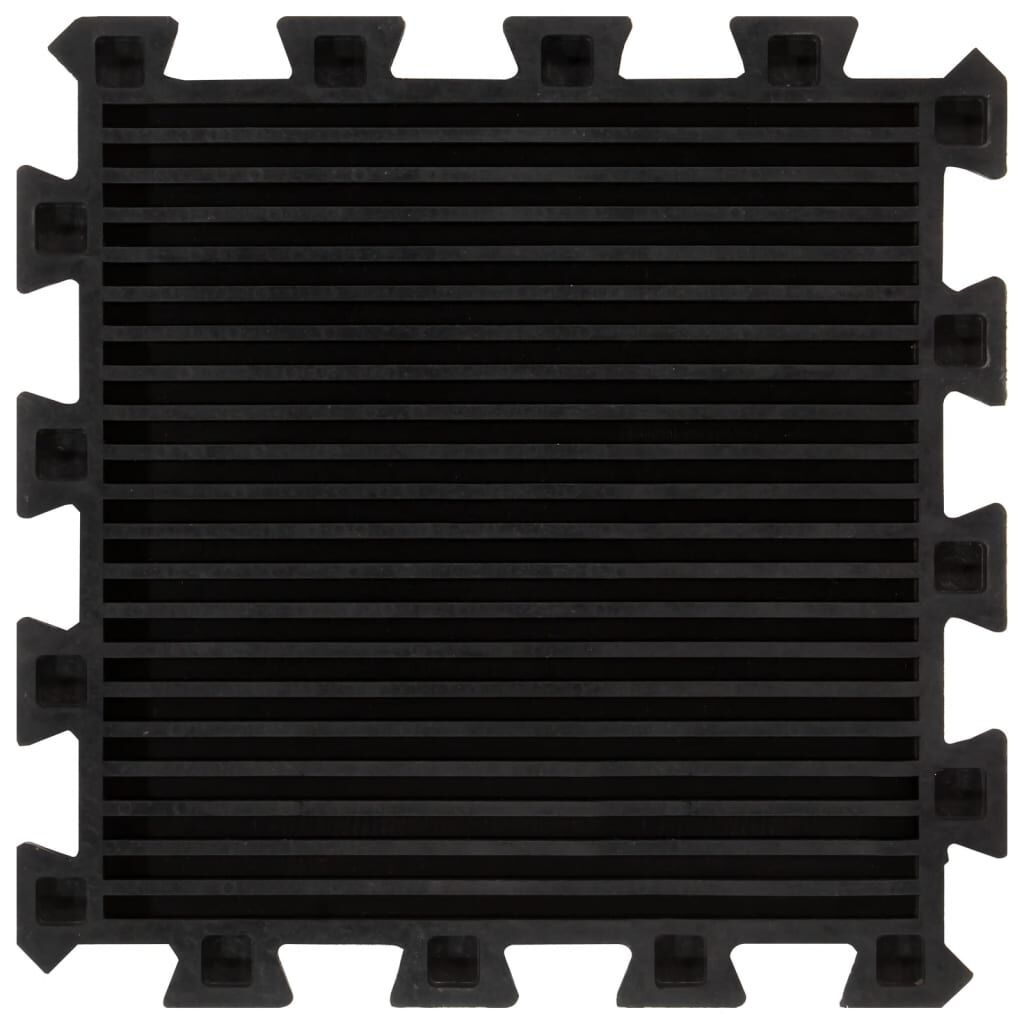 vidaXL Rubbertegels Zwart 30x30cm (16 st) - 35% Korting!