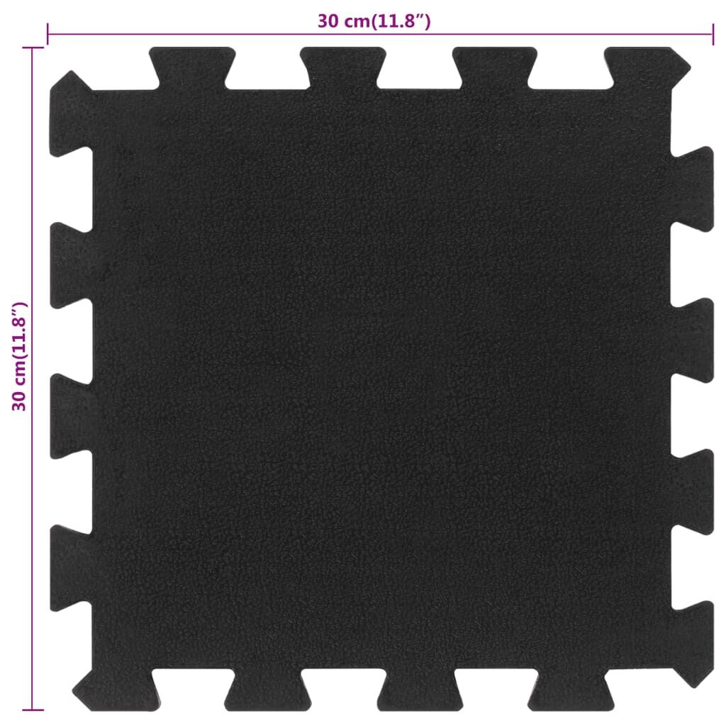 vidaXL Rubbertegels Zwart 30x30cm (16 st) - 35% Korting!
