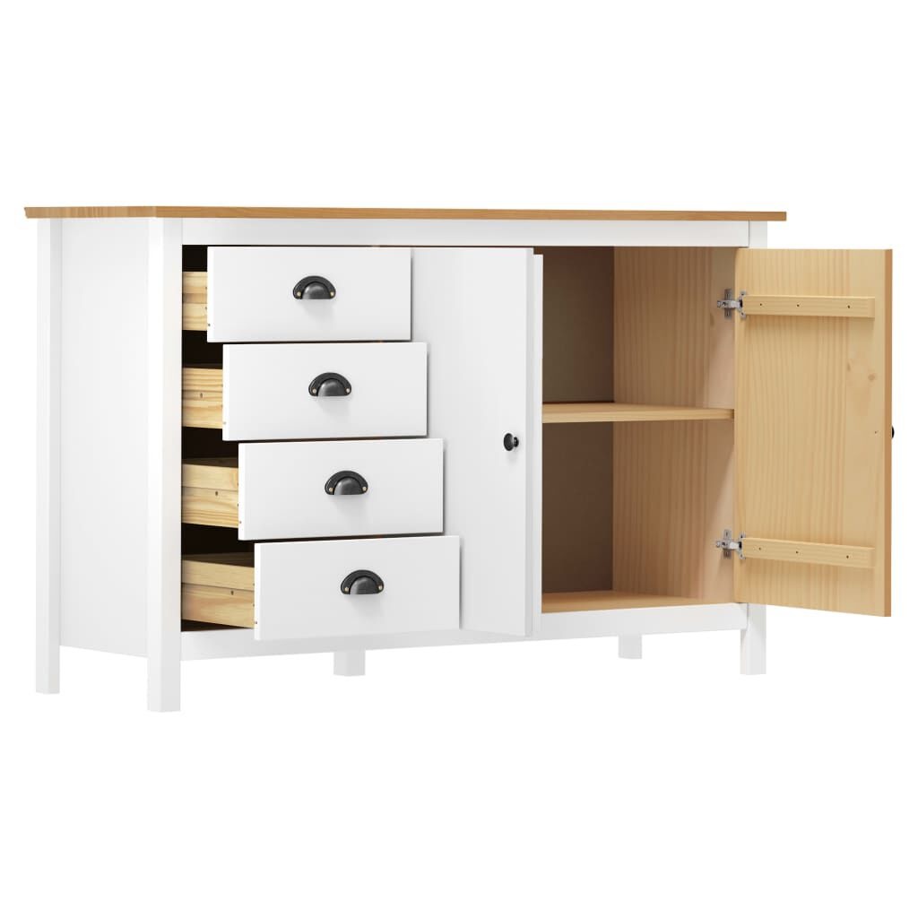 vidaXL Dressoir Grenenhout Wit - Beschadigd - 50% Korting!