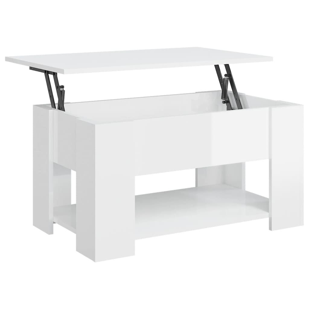 Salontafel Hoogglans Wit 79x49cm - 35% Korting!