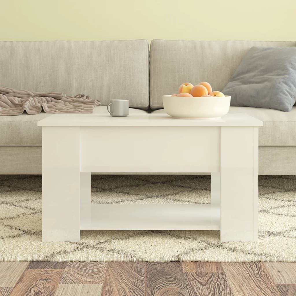 Salontafel Hoogglans Wit 79x49cm - 35% Korting!