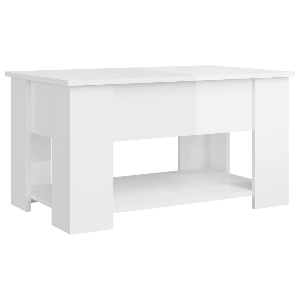 Salontafel Hoogglans Wit 79x49cm - 35% Korting!