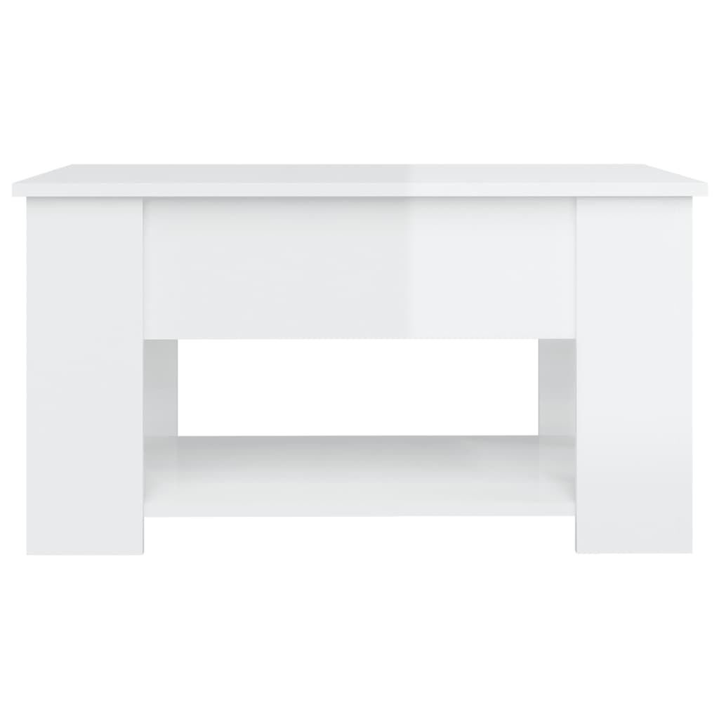 Salontafel Hoogglans Wit 79x49cm - 35% Korting!