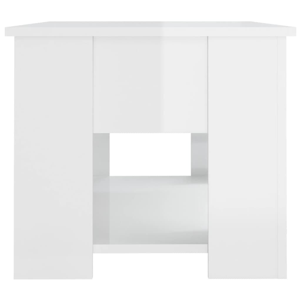 Salontafel Hoogglans Wit 79x49cm - 35% Korting!