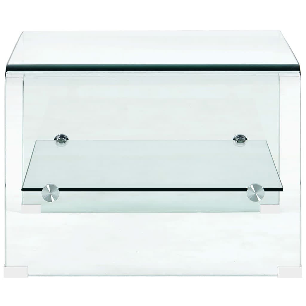 Salontafel Gehard Glas 50x45x33cm - Transparant - 35% Korting!