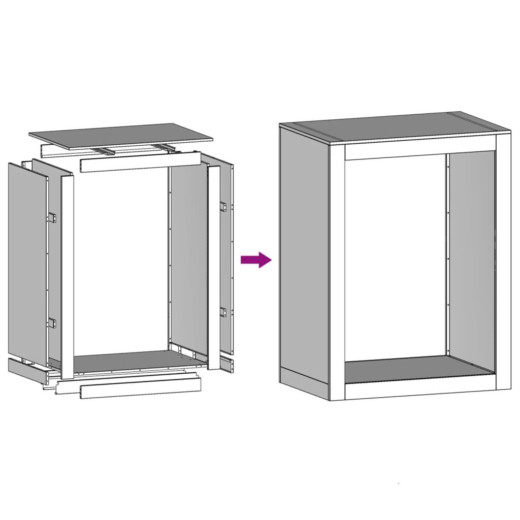 vidaXL Haardhoutrek 60x40x80cm - 35% Korting!