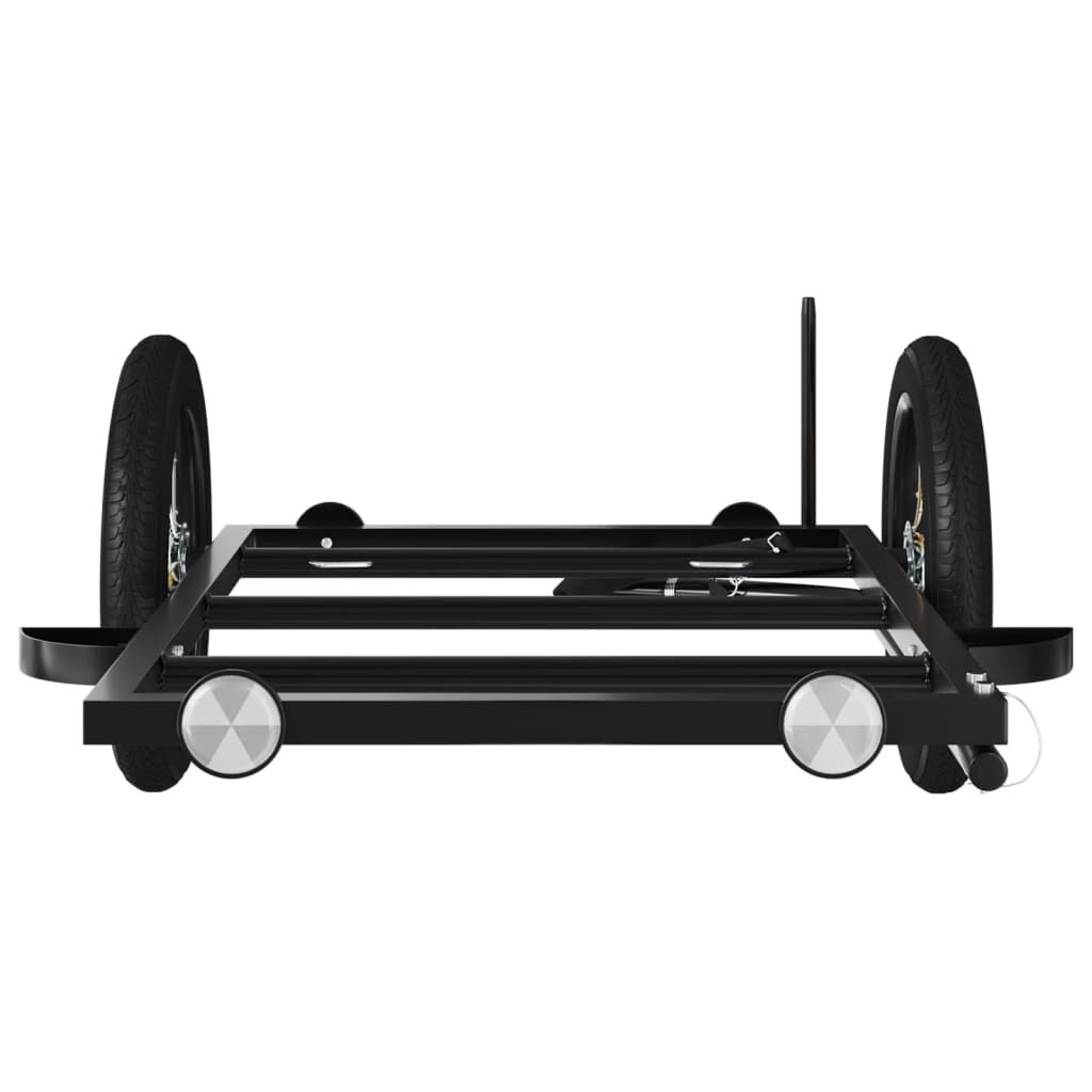 vidaXL Fietstrailer Zwart - 35% Korting! (Lichte Verpakkingsschade)