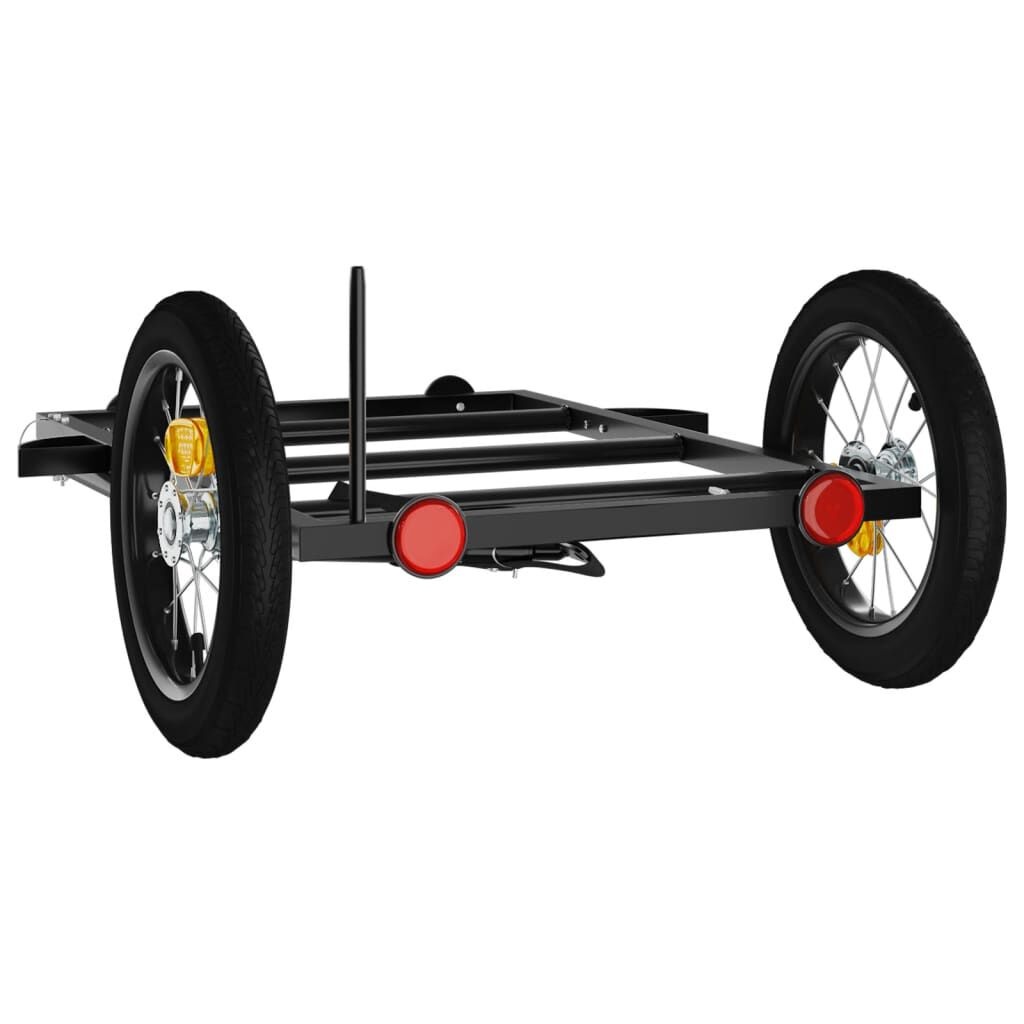 vidaXL Fietstrailer Zwart - 35% Korting! (Lichte Verpakkingsschade)