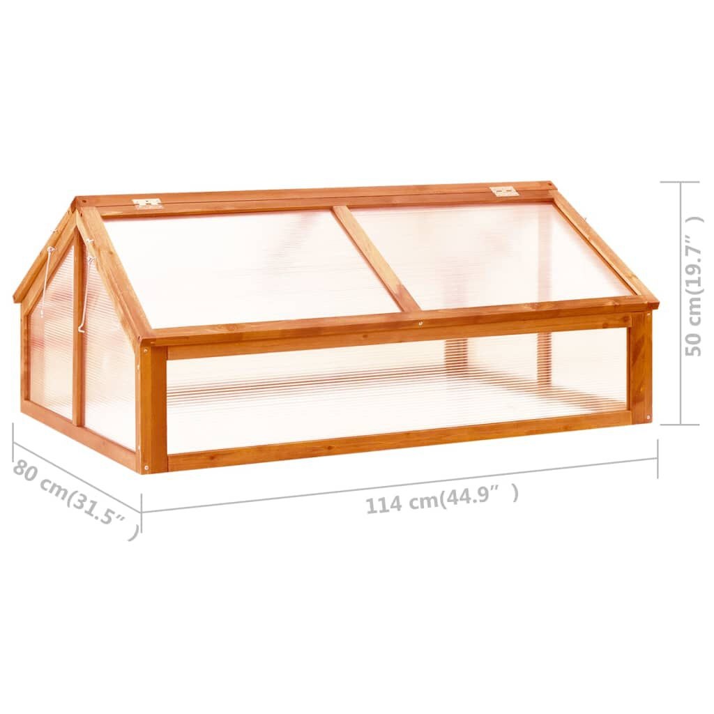 VidaXL Broeikas Vurenhout 114cm - 55% Korting! (Hoekje Af)