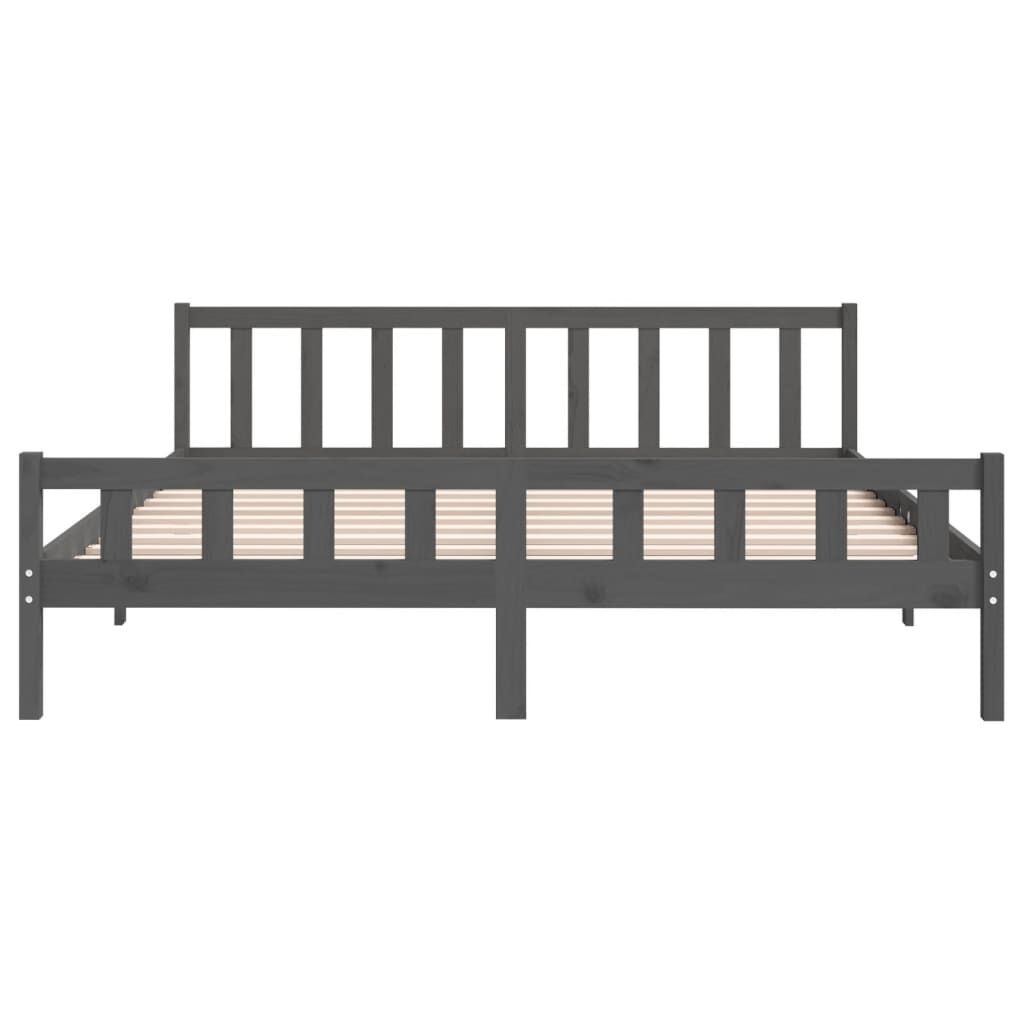 VidaXL Bedframe 200x200 Grijs Massief Hout - 35% Korting!