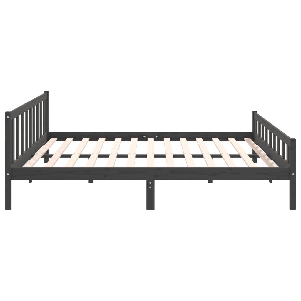 VidaXL Bedframe 200x200 Grijs Massief Hout - 35% Korting!