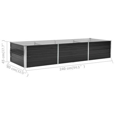 VidaXL Verhoogde Plantenbak 240cm Antraciet - 35% Korting!