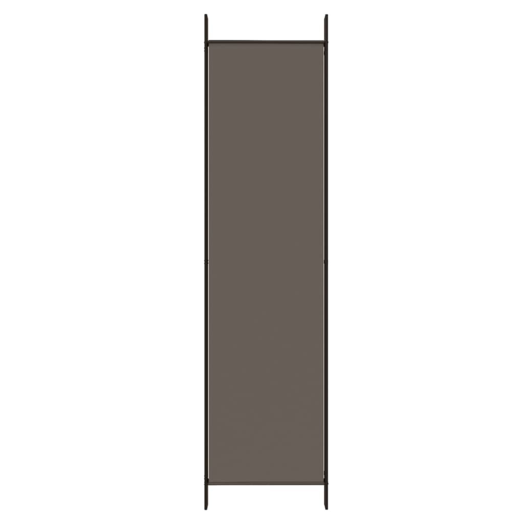 Kamerscherm 5 Panelen Antraciet 250x200cm - 35% Korting!