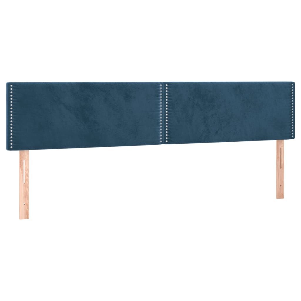 vidaXL Hoofdborden 2x 100cm Donkerblauw Fluwel -42% Korting!