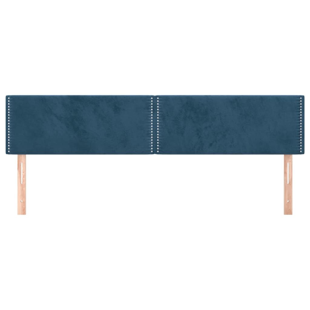 vidaXL Hoofdborden 2x 100cm Donkerblauw Fluwel -42% Korting!