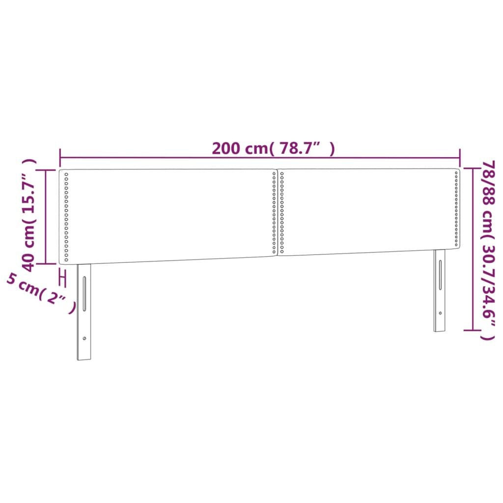 vidaXL Hoofdborden 2x 100cm Donkerblauw Fluwel -42% Korting!