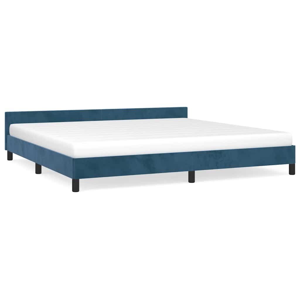 VidaXL Bedframe 200x200 Fluweel Donkerblauw -41% Korting!