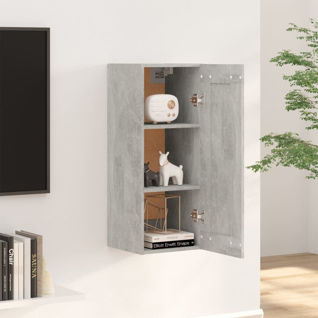 VidaXL Wandkast Betongrijs 35x34x90cm - 47% Korting!