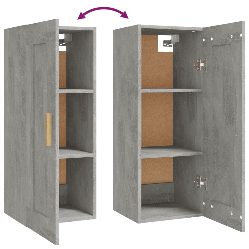VidaXL Wandkast Betongrijs 35x34x90cm - 47% Korting!