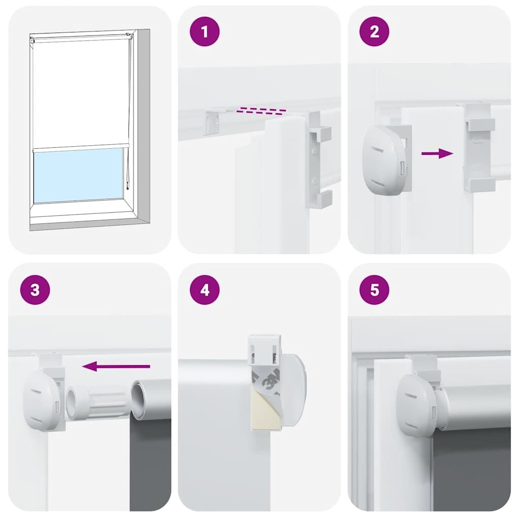 vidaXL Verduisterend Rolgordijn 65x230cm Gebroken Wit - 47% Korting!