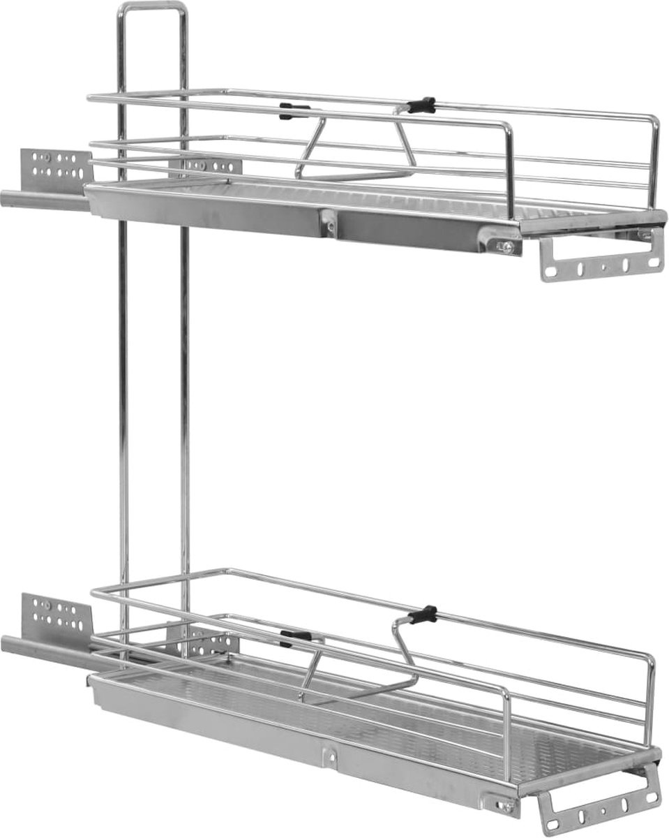 vidaXL Uittrekbare Keuken Draadmand 2-laags - 35% Korting!