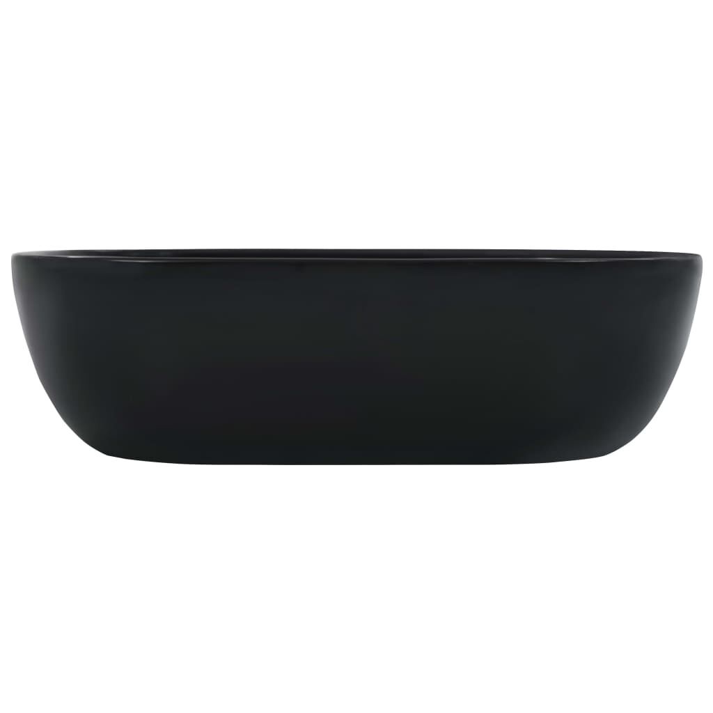 vidaXL Zwarte Wastafel Keramiek - 45,5cm - 47% Korting!