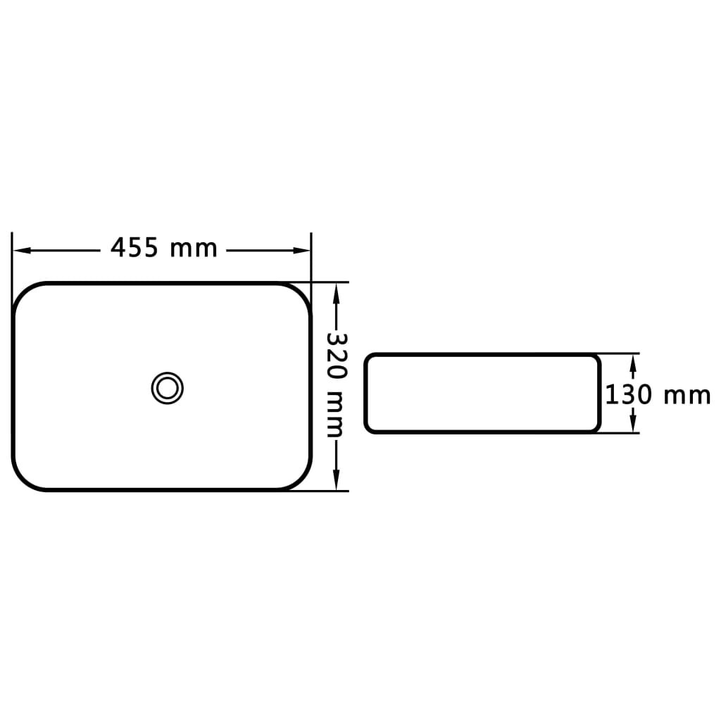 vidaXL Zwarte Wastafel Keramiek - 45,5cm - 47% Korting!
