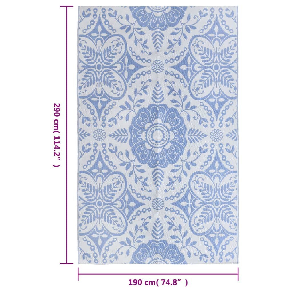 vidaXL Buitenkleed ARAKIL 190x290 cm Babyblauw - 35% Korting!