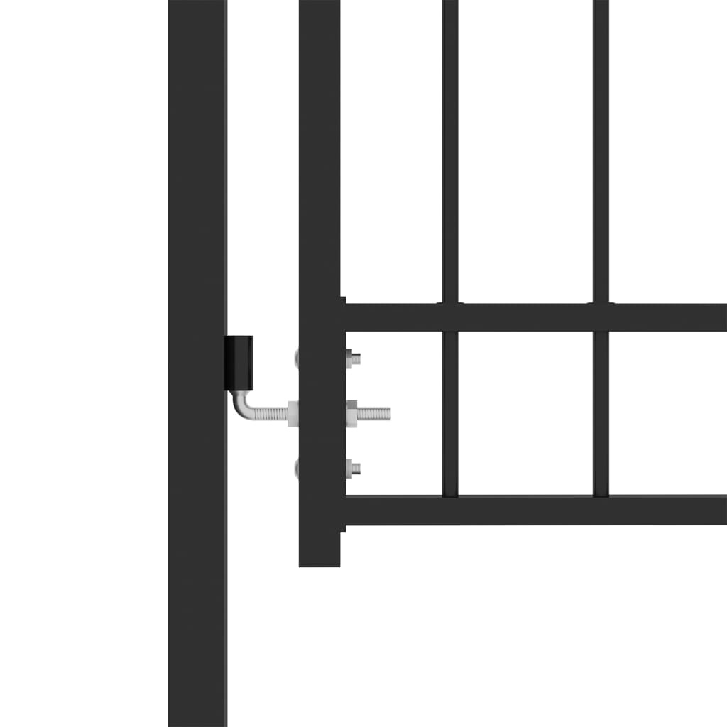 Stalen Poort met Speerpunten 100x100cm Zwart - 35% Korting!