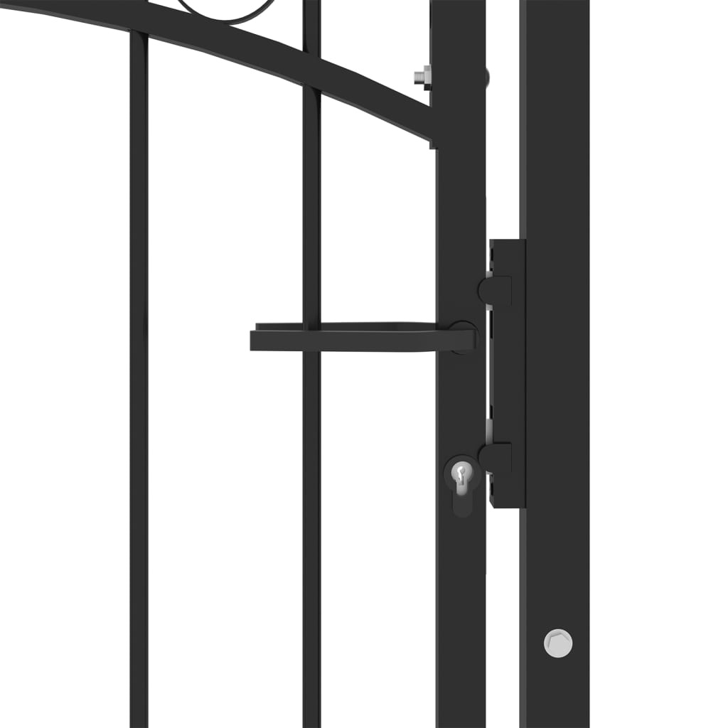 Stalen Poort met Speerpunten 100x100cm Zwart - 35% Korting!