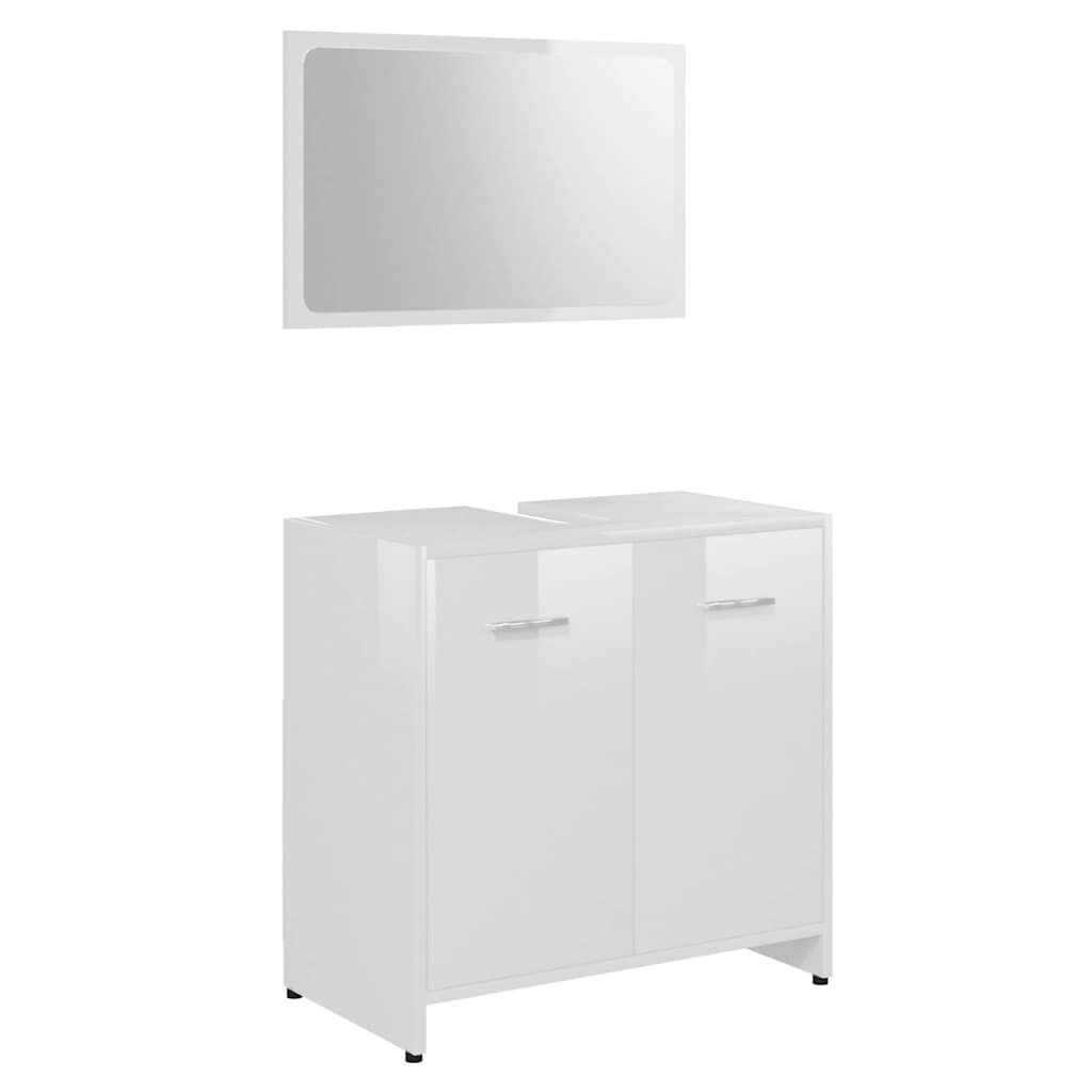 vidaXL Badkamermeubelset Hoogglans Wit - 35% Korting!