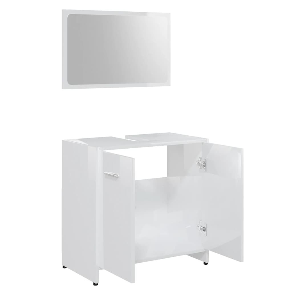 vidaXL Badkamermeubelset Hoogglans Wit - 35% Korting!