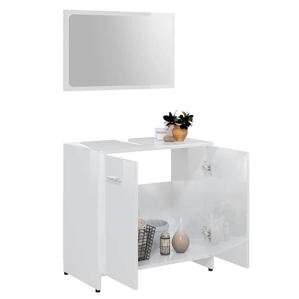 vidaXL Badkamermeubelset Hoogglans Wit - 35% Korting!