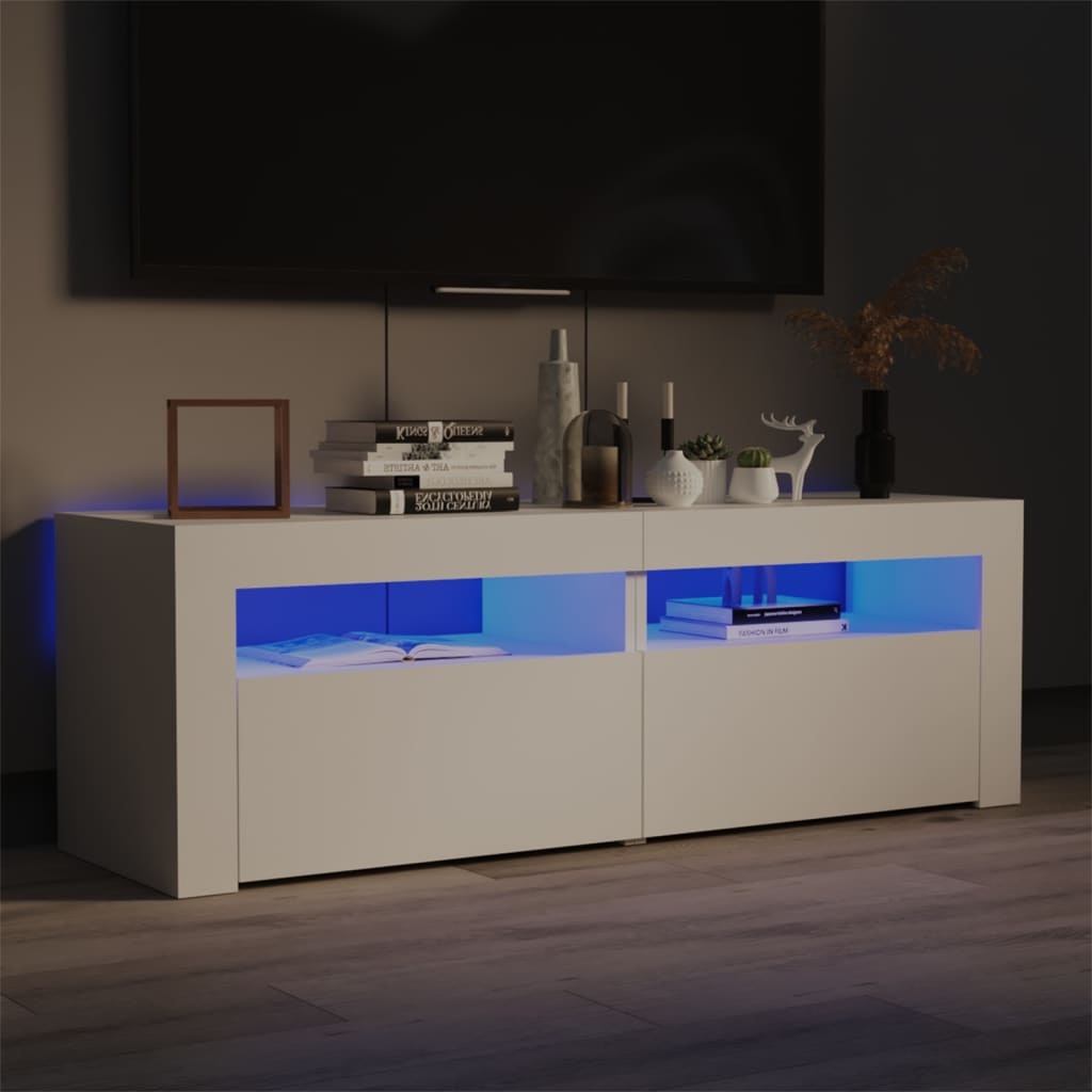 TV-meubel met LED, wit, 120cm - 50% Korting! (Lichte schade)