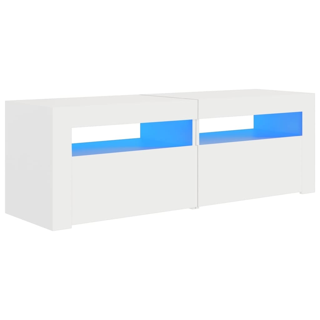 TV-meubel met LED, wit, 120cm - 50% Korting! (Lichte schade)