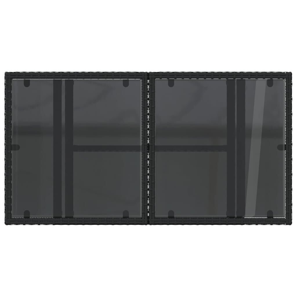 VidaXL Tuintafel Zwart Rattan 100x55cm - 35% Korting!