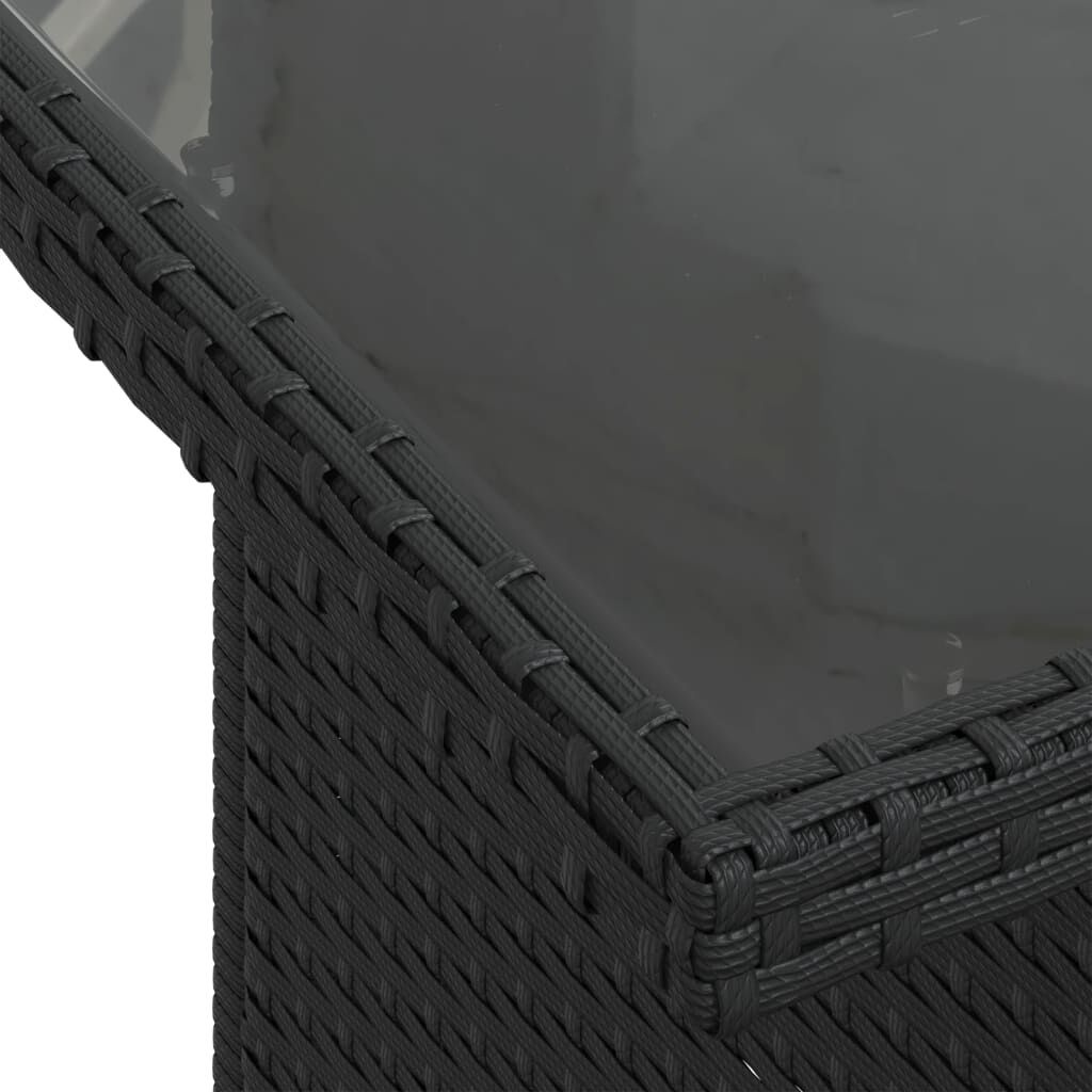 VidaXL Tuintafel Zwart Rattan 100x55cm - 35% Korting!