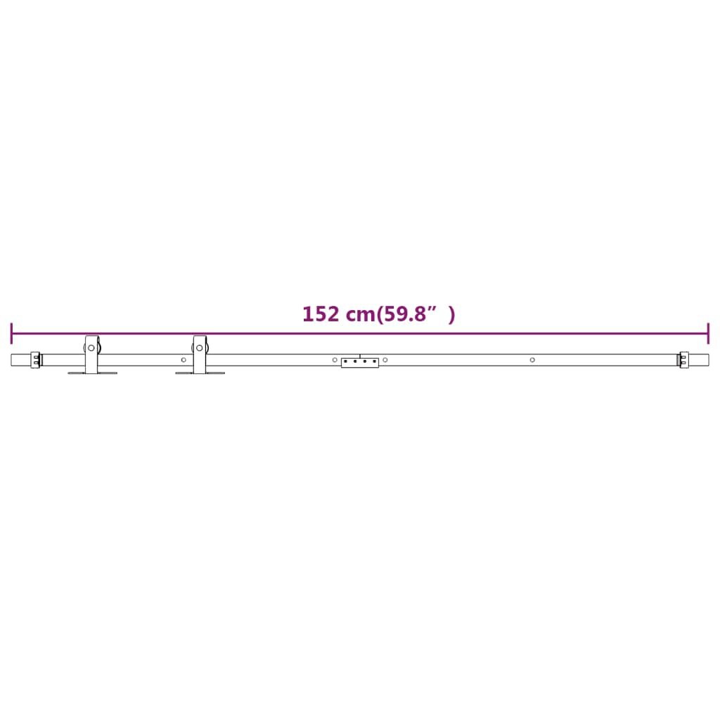 vidaXL Schuifdeur Ophangset 152cm Wit - 47% Korting!