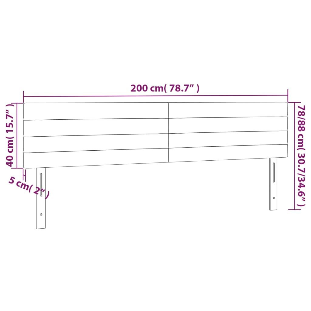 vidaXL Hoofdborden (2x) Zwart Fluweel - 100cm - 35% Korting!