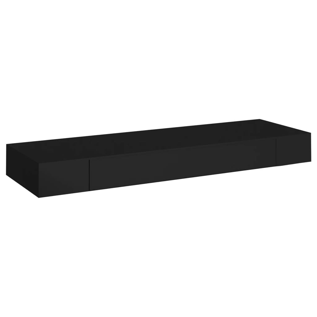 Wandschap Zwart met Lade 80cm - 35% Korting!