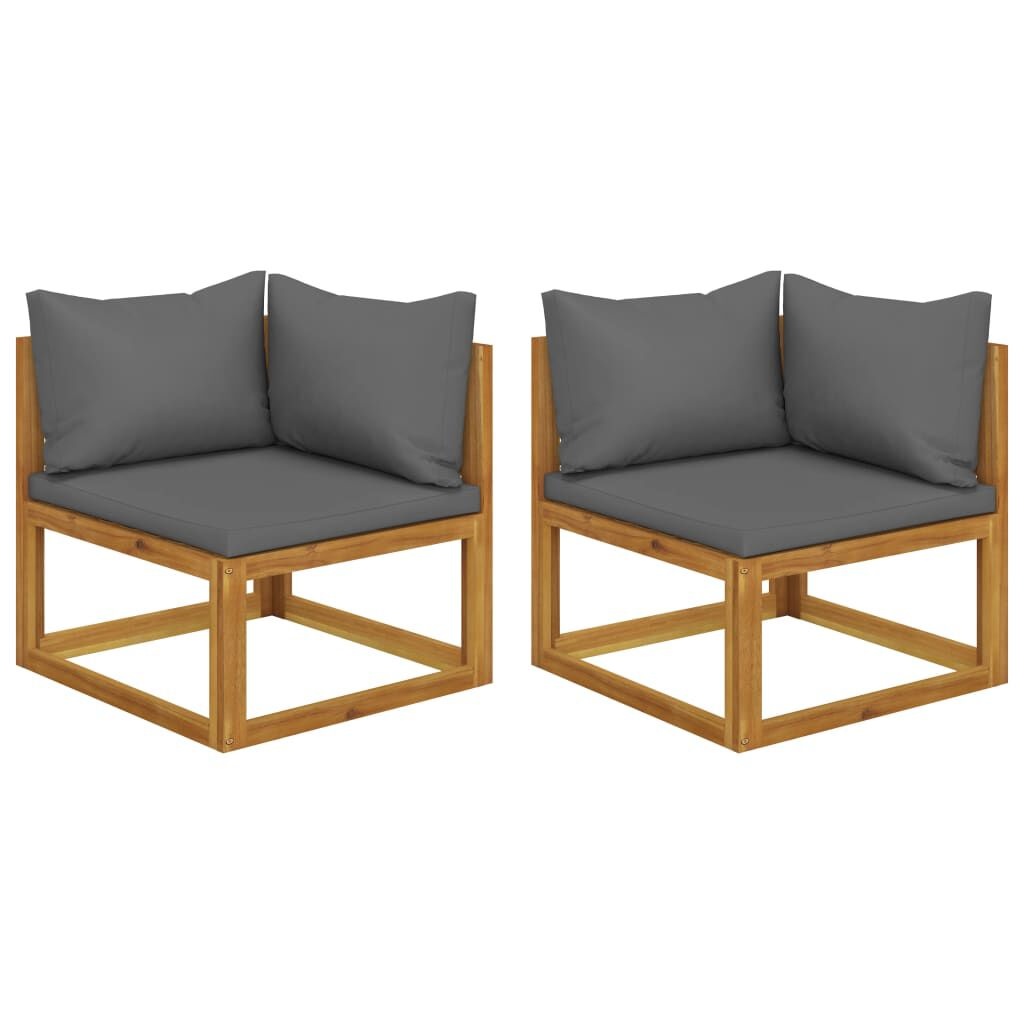 Hoekbank Set Donkergrijs Acaciahout - Retourtje Deal! 35% Korting