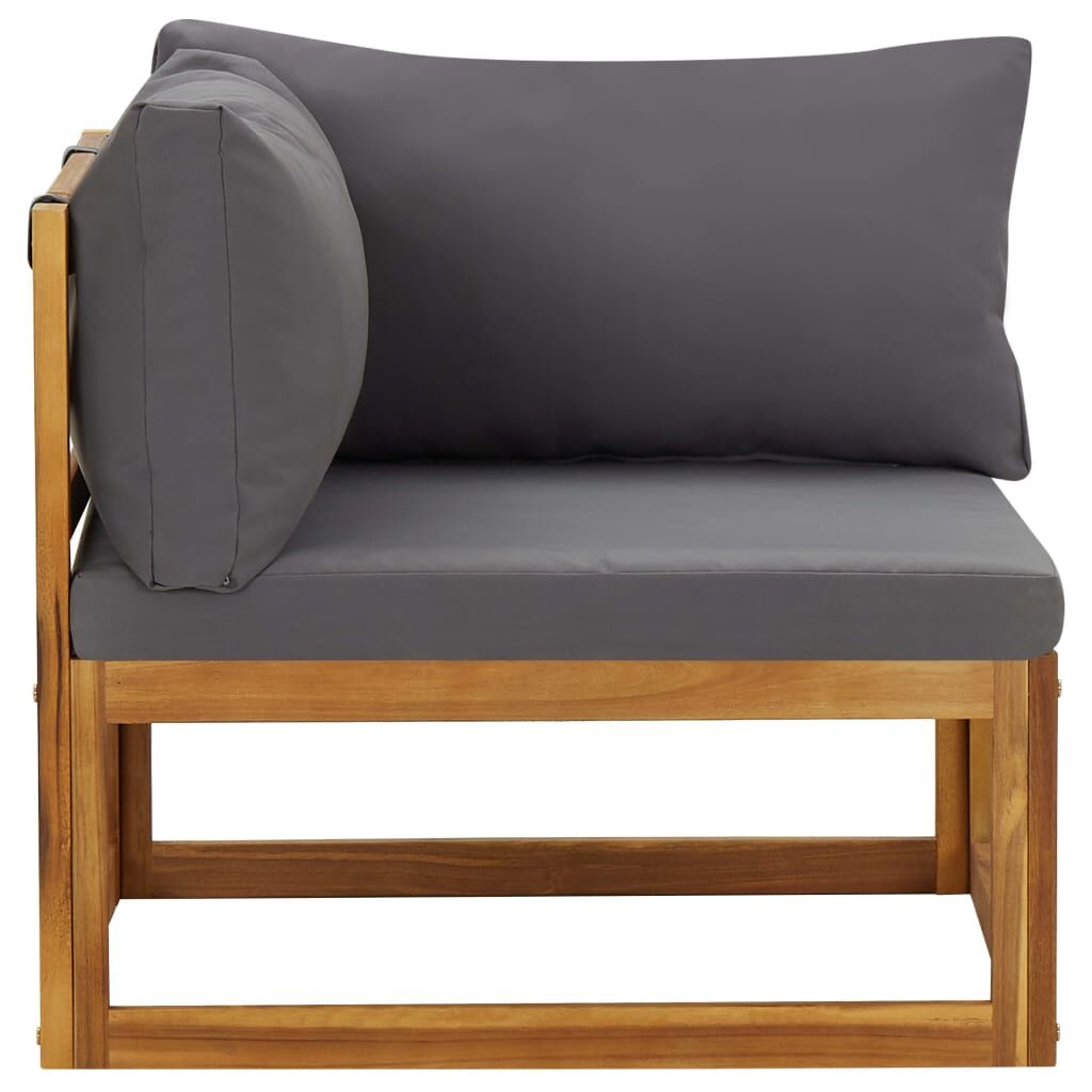 Hoekbank Set Donkergrijs Acaciahout - Retourtje Deal! 35% Korting