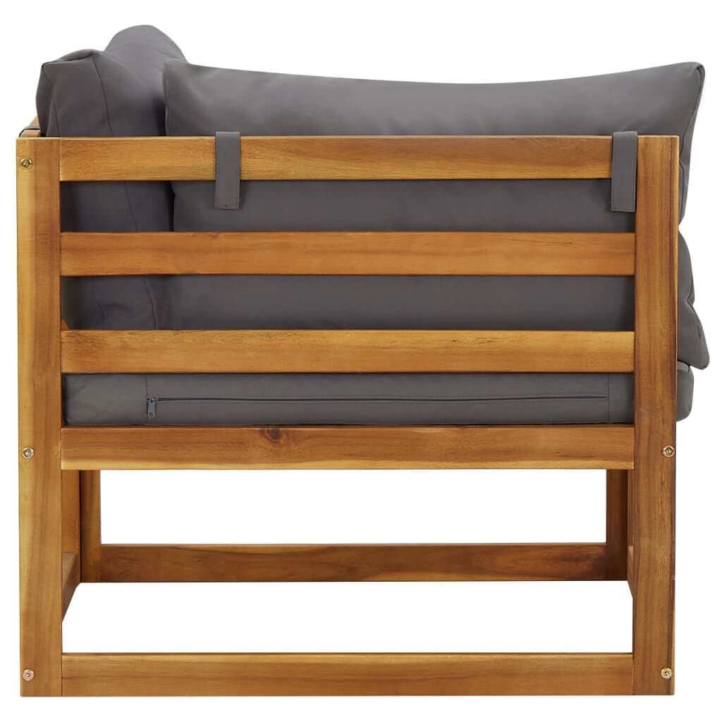 Hoekbank Set Donkergrijs Acaciahout - Retourtje Deal! 35% Korting